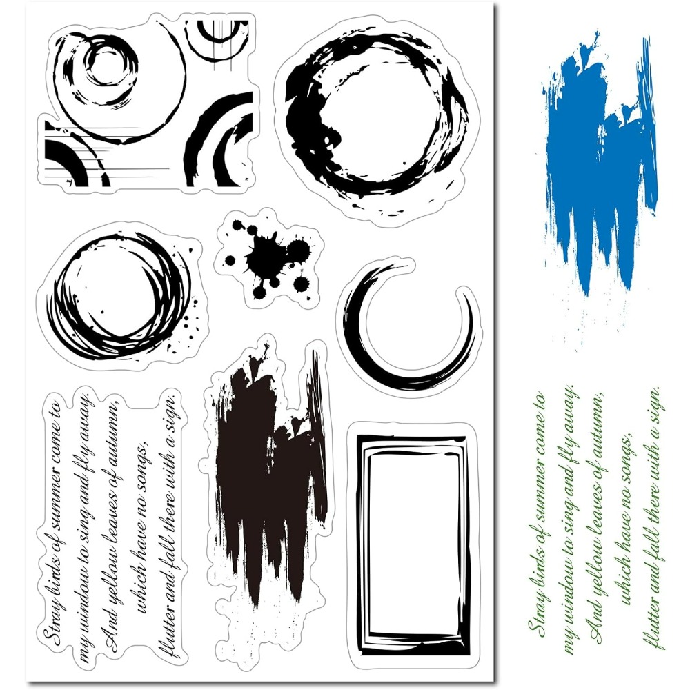 Coffee Tea Journal - Sellos de goma transparentes para manchas