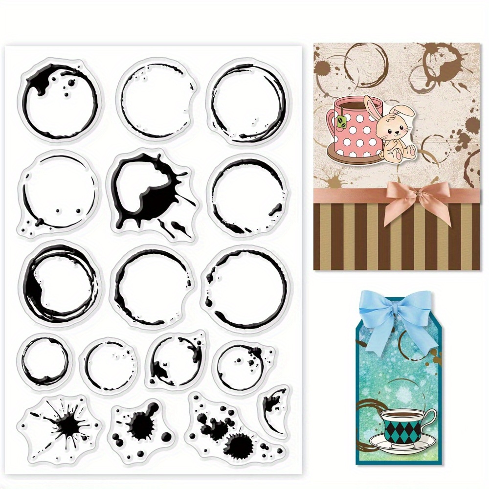Coffee Tea Journal - Sello transparente para manchas de té,