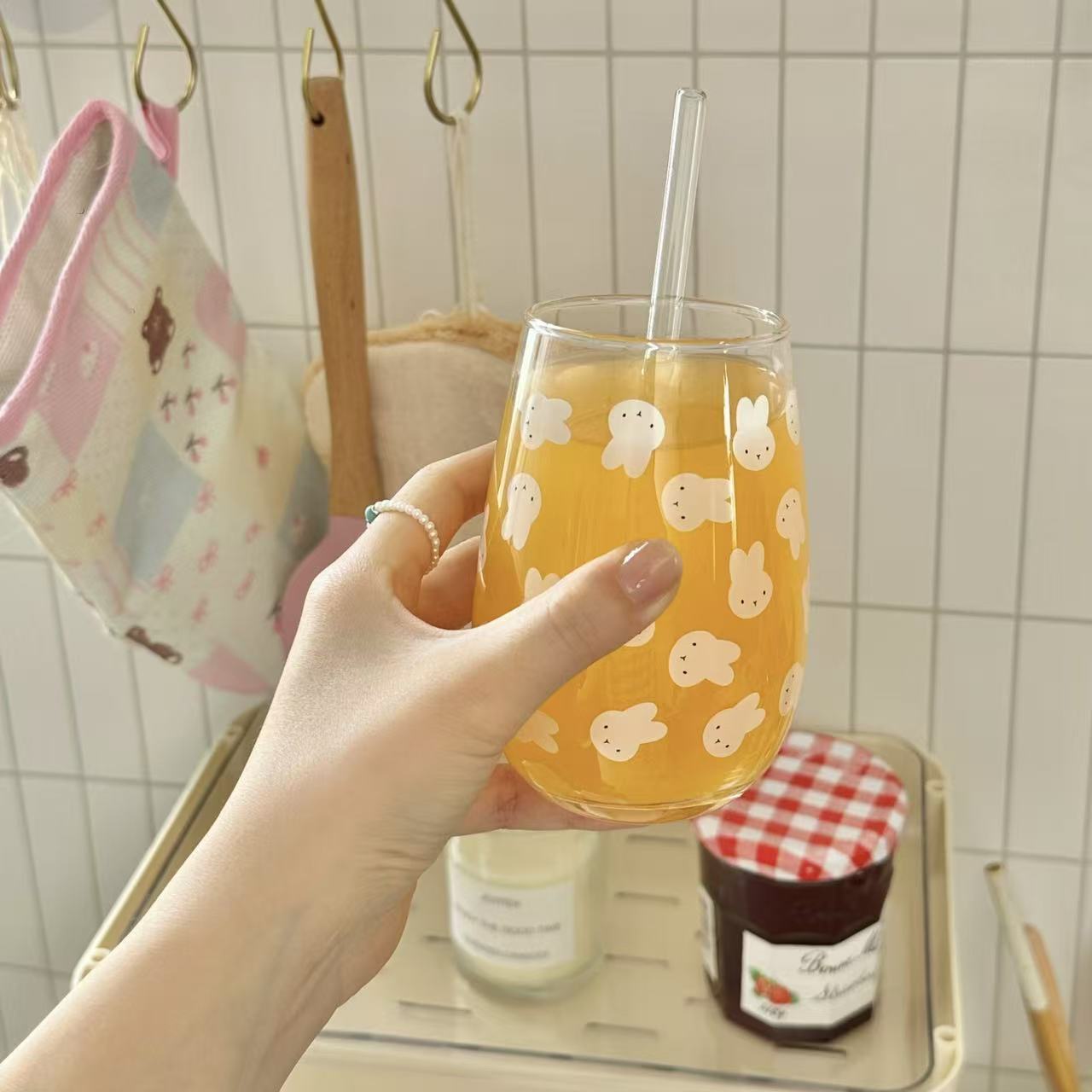 Lindo vaso de vidrio con estam - Coffee Tea With Milk reseña y precio