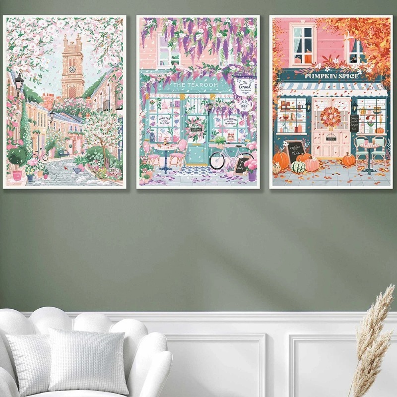 Póster de viaje de París, Lond - Coffee Tea Home reseña y precio