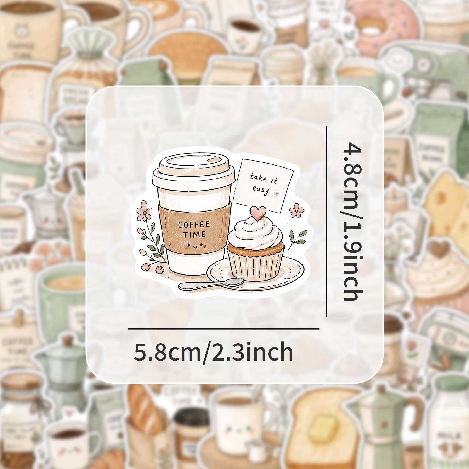 50-100 Pegatinas de Café, Dise - Coffee Tea Journal reseña y precio