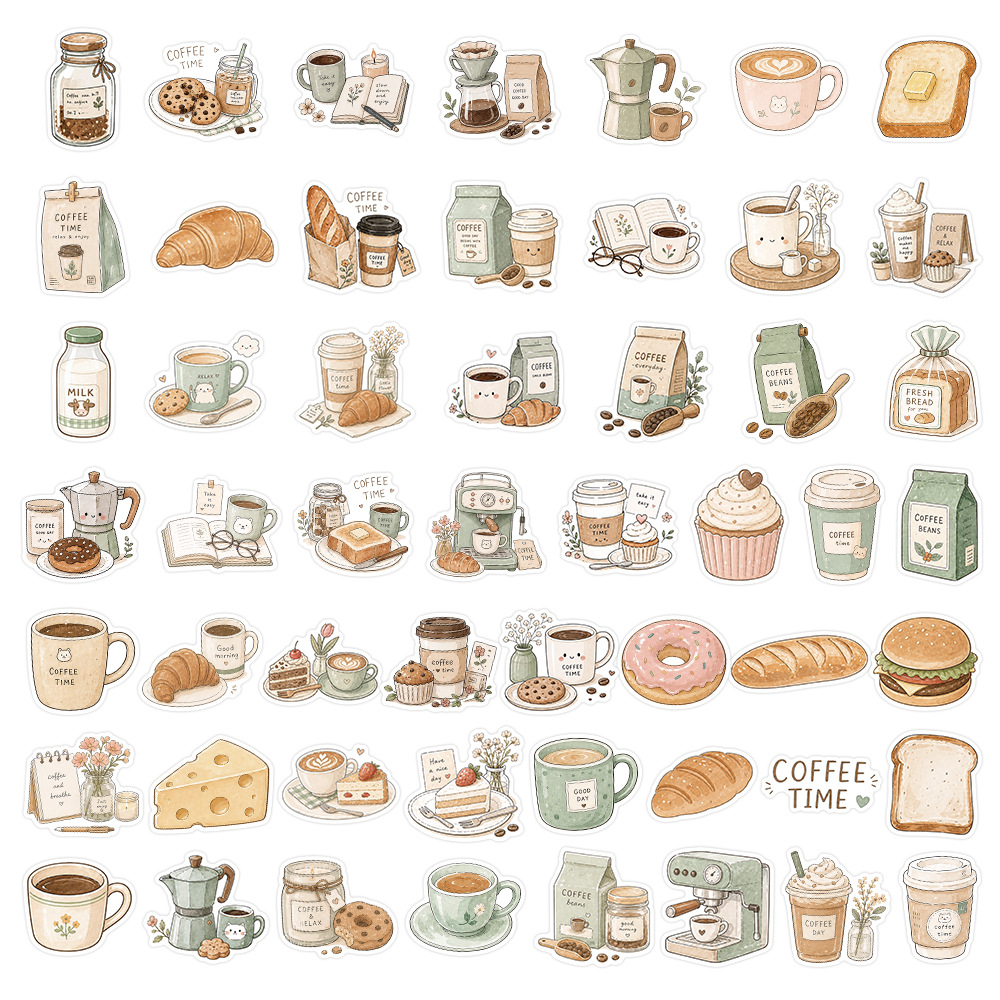 50-100 Pegatinas de Café, Dise - Coffee Tea Journal reseña y precio