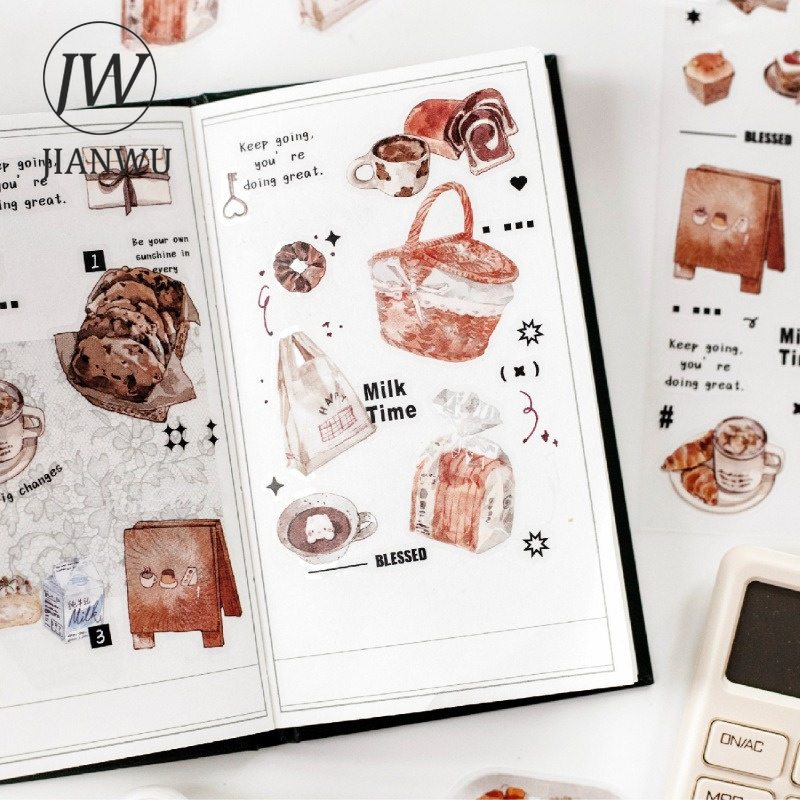 JIANWU Pegatinas PET Vintage d - Coffee Tea Journal reseña y precio