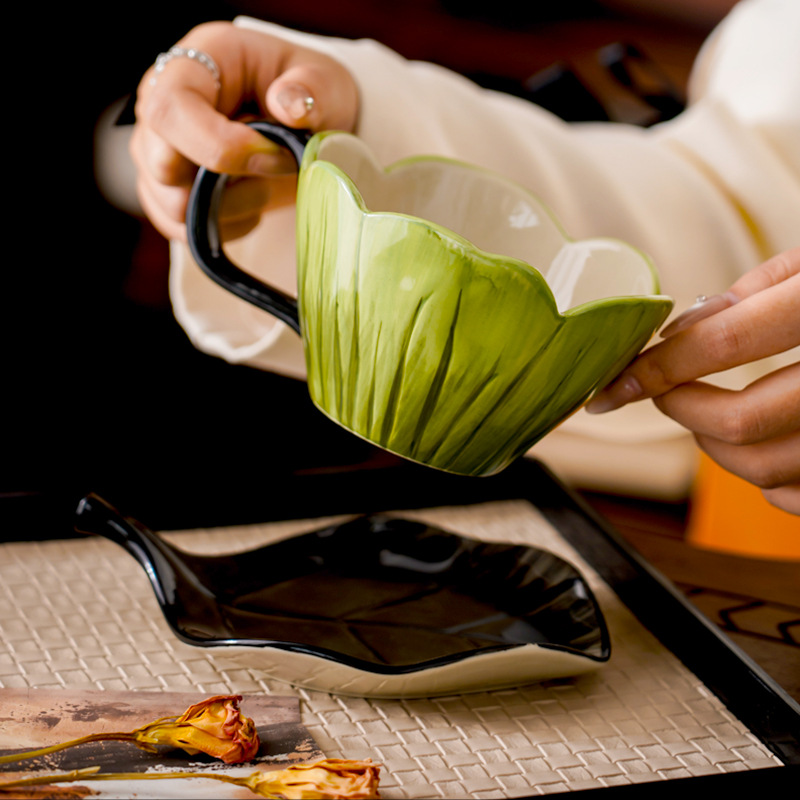 Juego de platos y tazas de caf - Coffee Tea Leaf reseña y precio