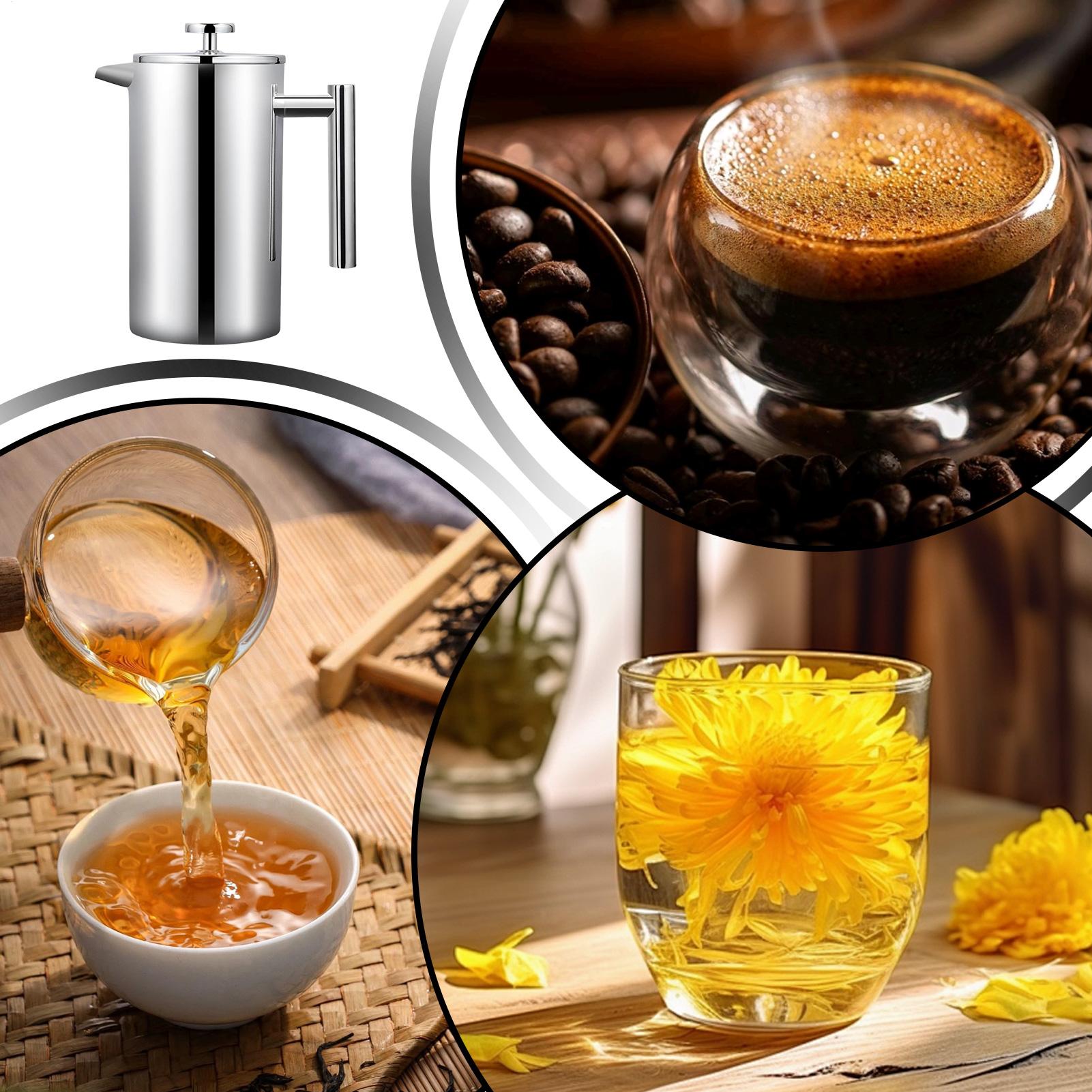 Cafetera con prensa, agarre an - Coffee Tea Pot reseña y precio