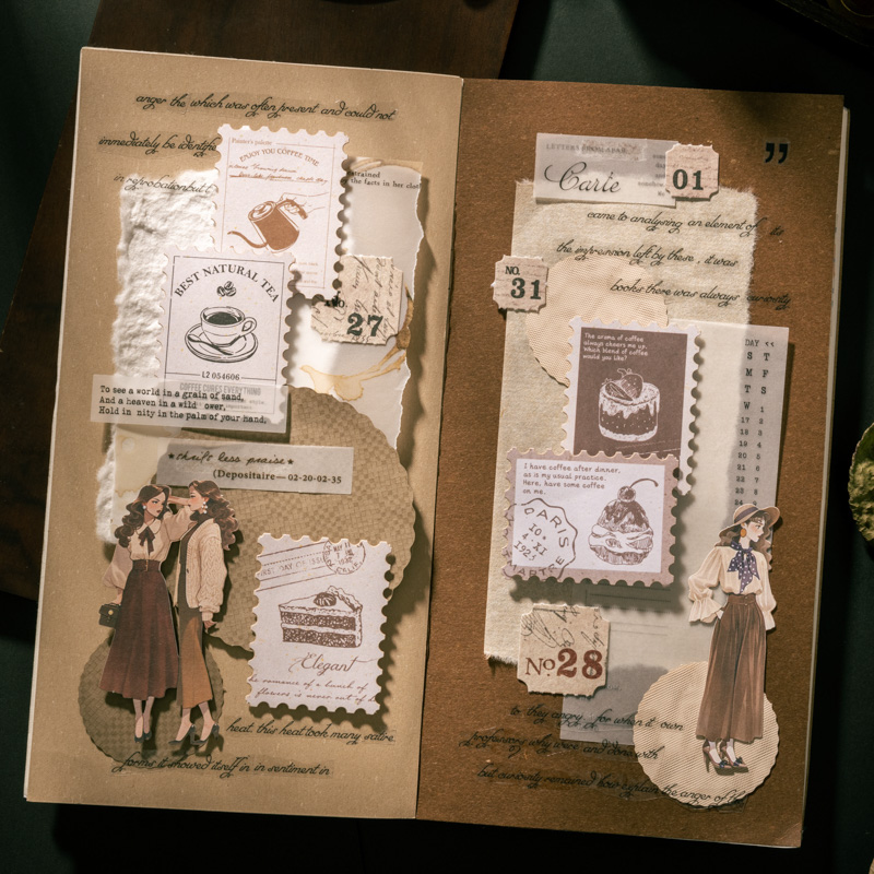 Journal GO 45 piezas Pegatinas - Coffee Tea Journal reseña y precio