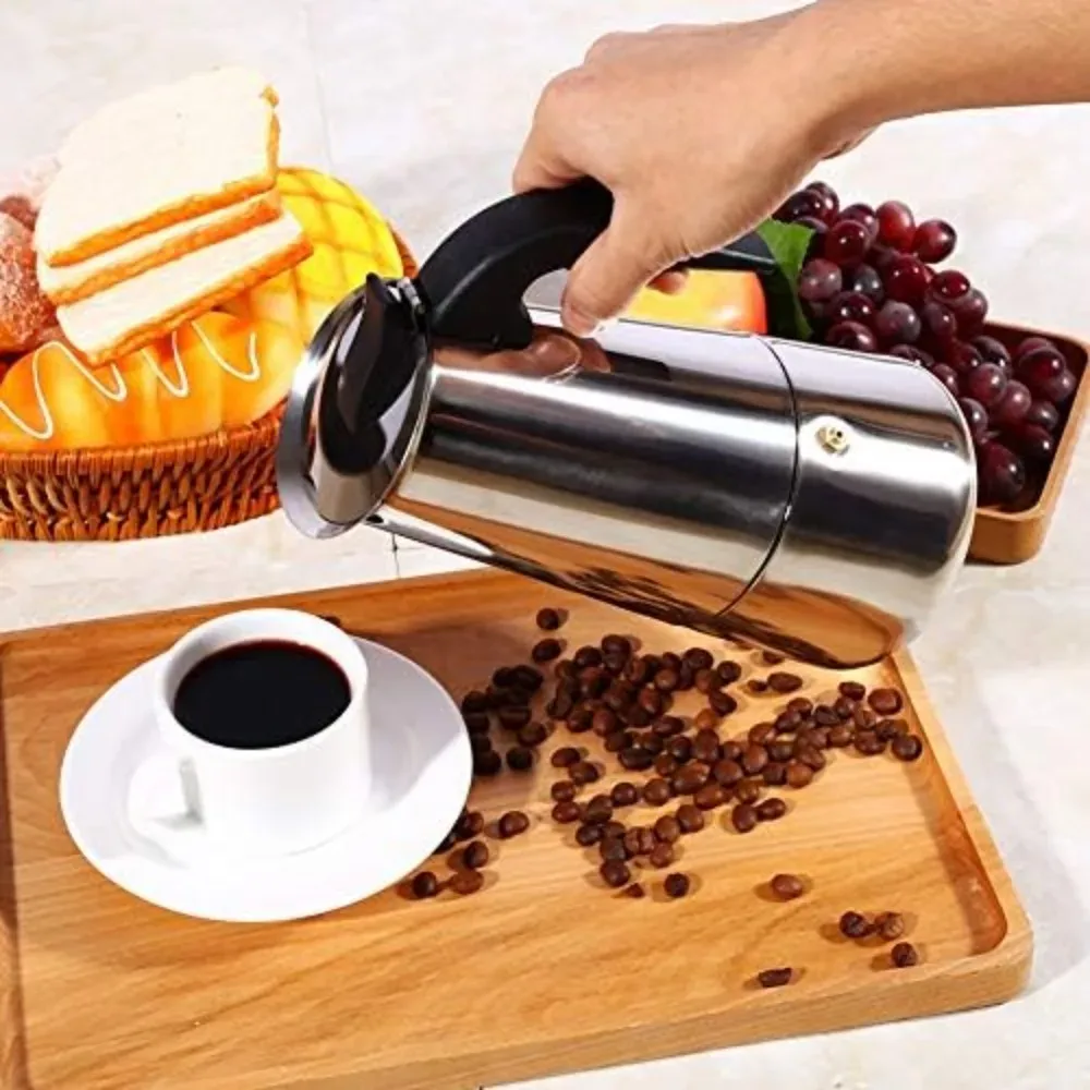 Cafetera Mocha de Acero Inoxid - Coffee Tea Pot reseña y precio